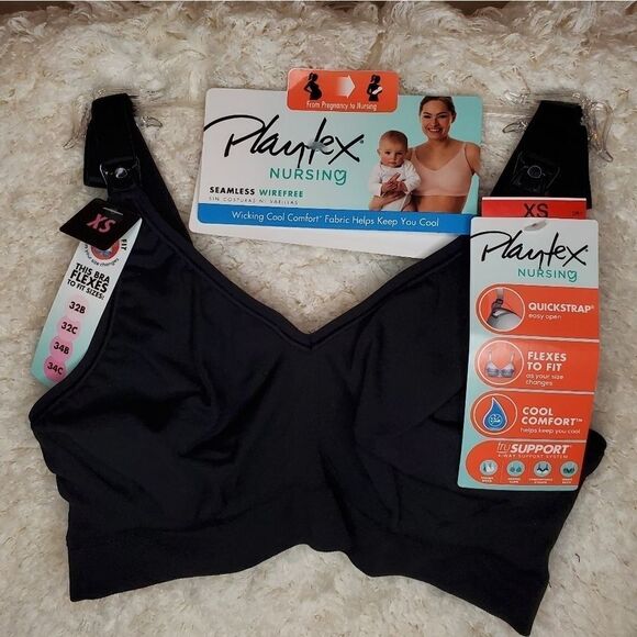 Womens Playtex Seamless Wire Free 4 Way Nursing br - Picture 2 of 8